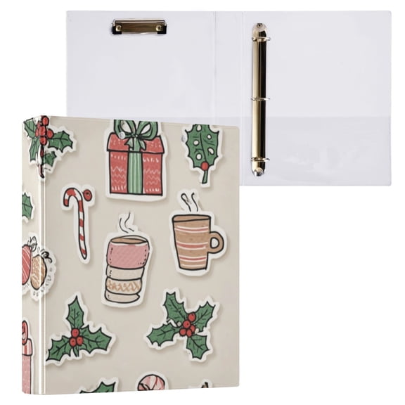 Hard Shell Ring Binder With Clip Holds 200 Sheets Office Home Organization Gift Boxes and Socks