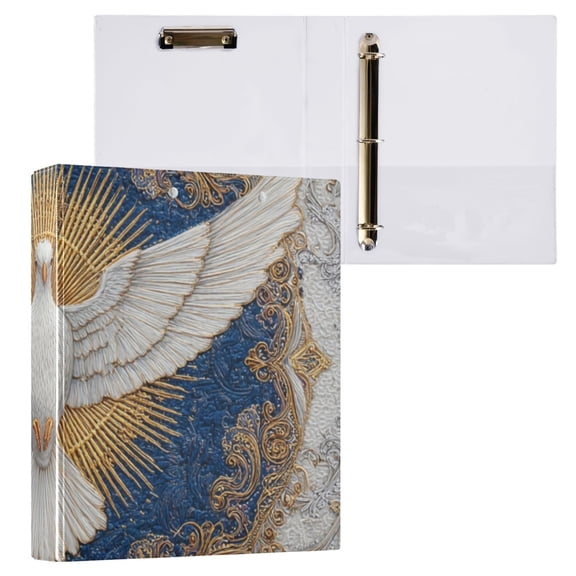 Hard Shell Ring Binder With Clip Holds 200 Sheets Office Home Organization Holy Spirit