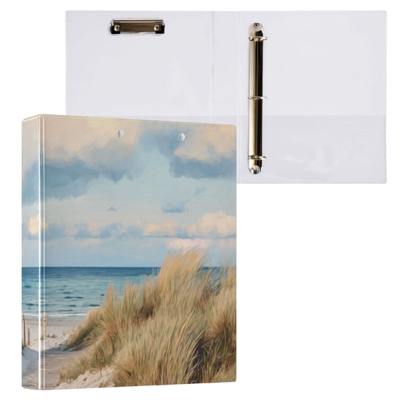 Hard Shell Ring Binder With Clip Holds 200 Sheets Office Home Organization Leading To The Sea