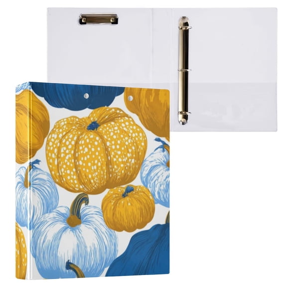 Hard Shell Ring Binder With Clip Holds 200 Sheets Office Home Organization Pumpkins