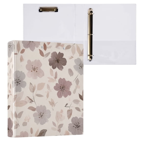 Hard Shell Ring Binder With Clip Holds 200 Sheets Office Home Organization Scattered Across The Canvas