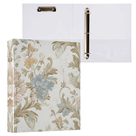 Hard Shell Ring Binder With Clip Holds 200 Sheets Office Home Organization Soft Pastel Colors