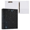 thumbnail image 1 of Hard Shell Ring Binder With Clip Holds 200 Sheets Office Home Organization Twinkling Stars, 1 of 10