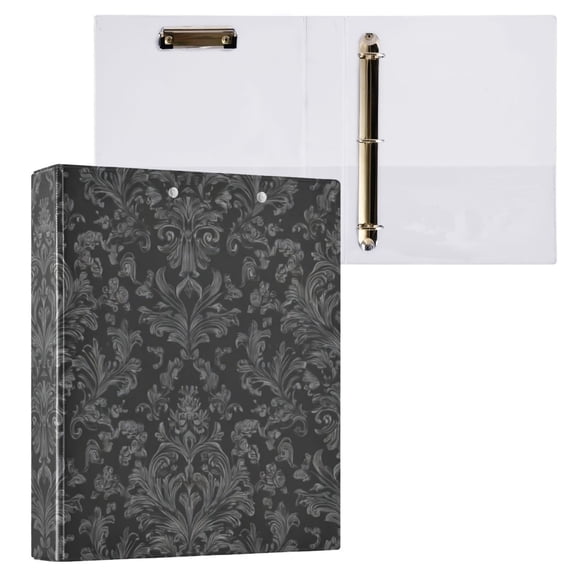 Hard Shell Ring Binder With Clip Holds 200 Sheets Office Home Organization Victorian-inspired Design