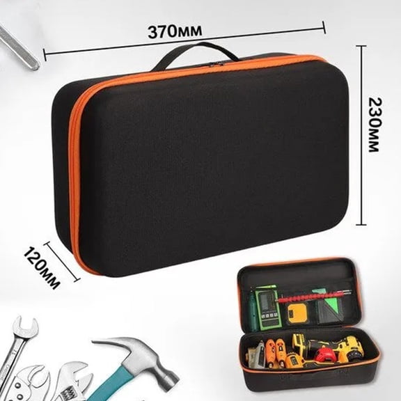 Hard Shell Shockproof Tool Bag, Large Capacity Waterproof Oxford Cloth Tool Box, Portable Electrician Hardware Carry Case for Drill & Tools