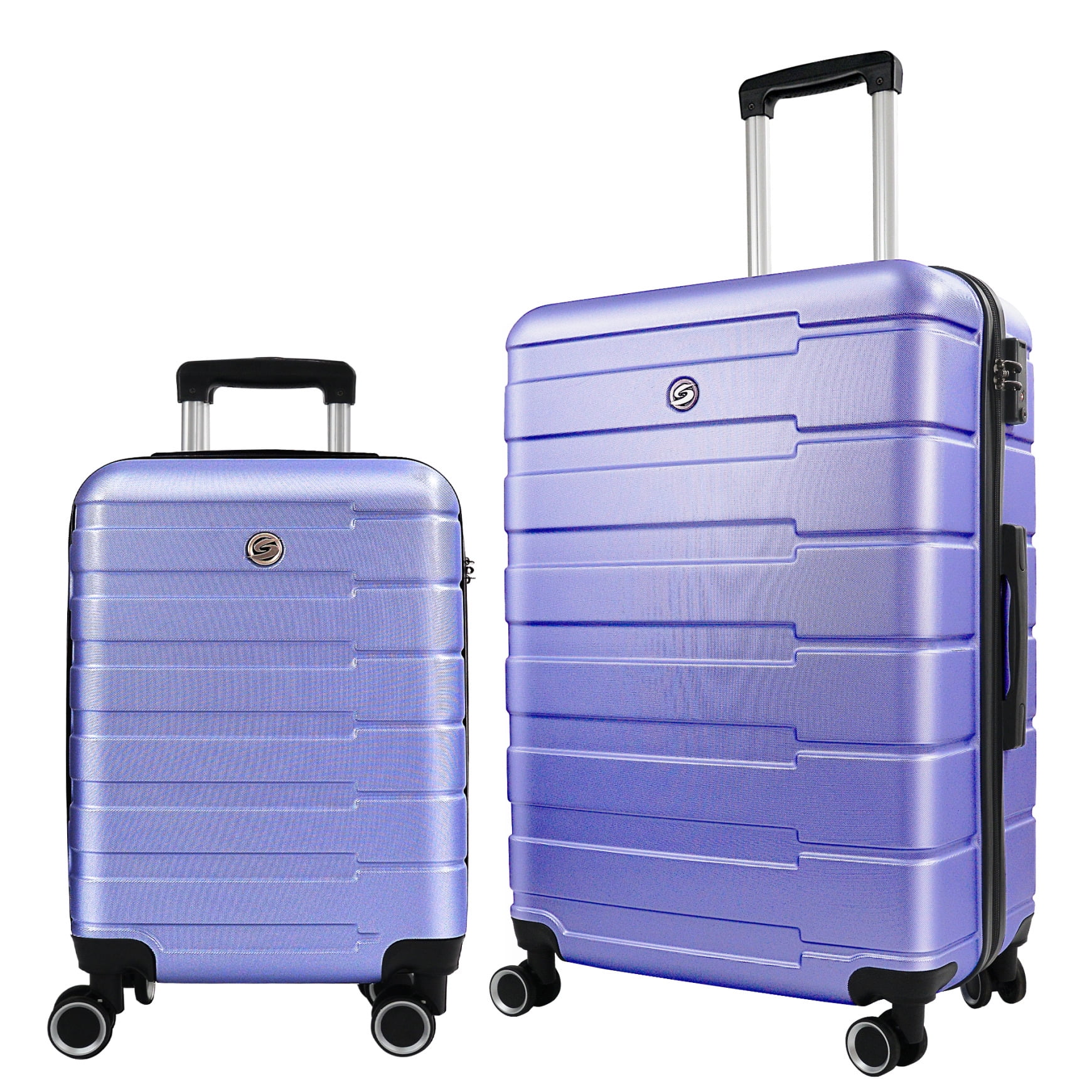 Hard Shell Suitcase Set of 2, 20"&24" Luggage with Spinner Wheels, Builtin TSA Code Lock, Carry
