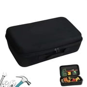 Hard Shell Tool Storage Case, Impact Resistant EVA Tool Bag with Custom Compartments for Manual & Power Tools, Shockproof Carry Organizer with Secure Zipper, 14.6 x 9.1 x 4.7 Inches
