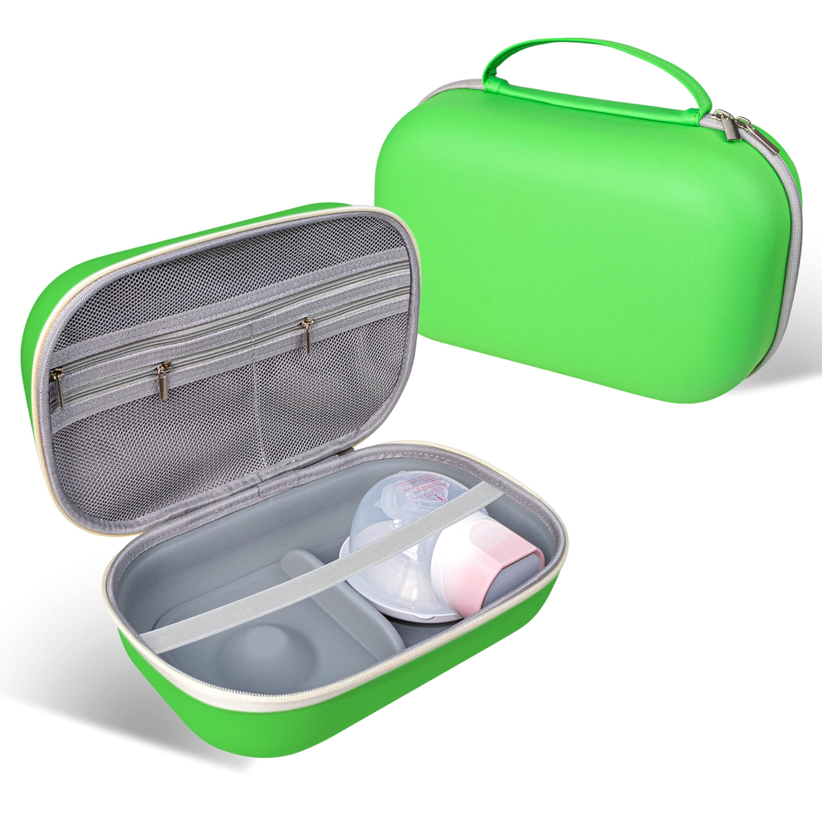 Hard Shell Travel Case for Breast Pumps, Portable Storage Handbag with Well Organized Compartments Enjoy Easy Access