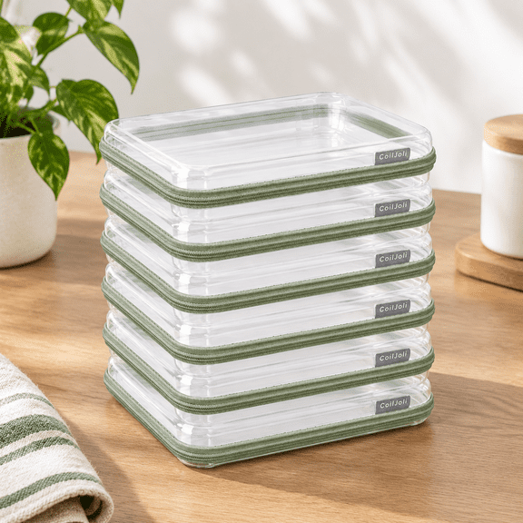 Hard Shell Zippered Storage Case, Green, L6, Waterproof Organizer for Craft, Hobby, Office and Art Supplies
