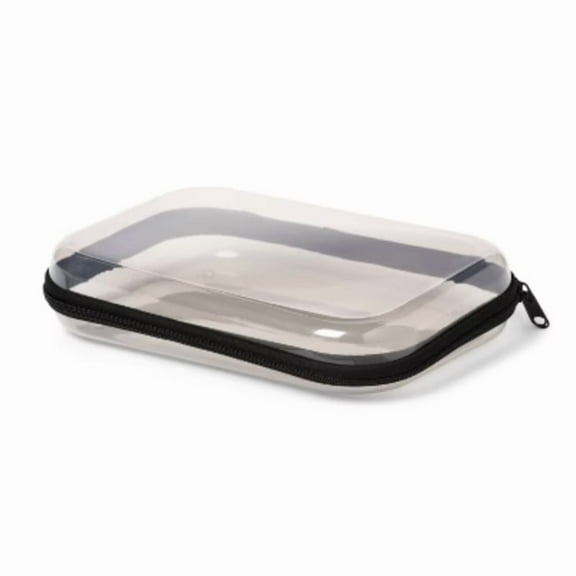 Hard Sided Zipper Pencil Case Gray