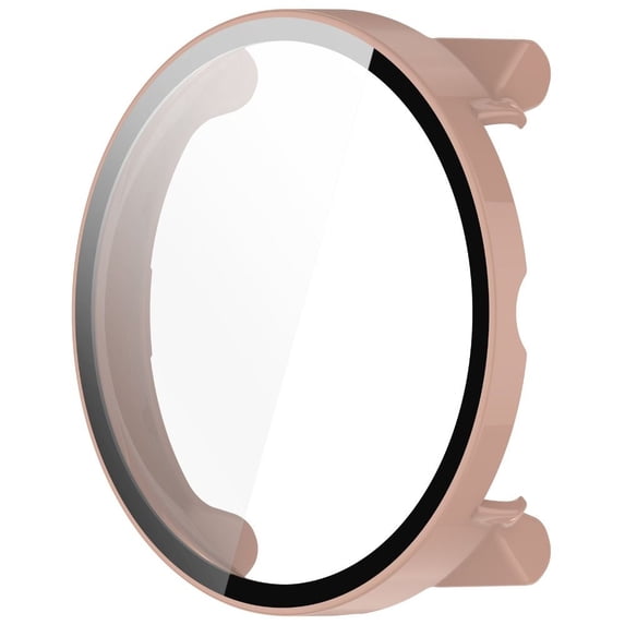 Hard Smart Watch Accessories Full Coverage Protective Case Screen Protector PC+Tempered Cover Shell PINK FOR RACE S