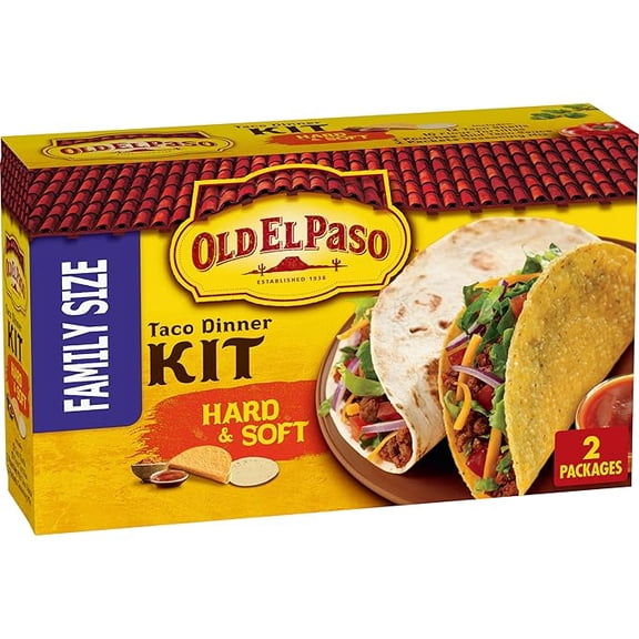 Hard & Soft Taco Dinner Kit, Family Size, 2 Kits, 21.2 oz
