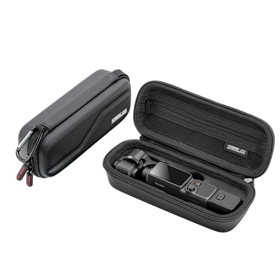 Hard Storage Case for DJI Osmo Pocket 4, Shockproof Pressure-Resistant Carrying Bag with Mesh Pocket, Portable Travel Case with Hand Strap & Carabiner