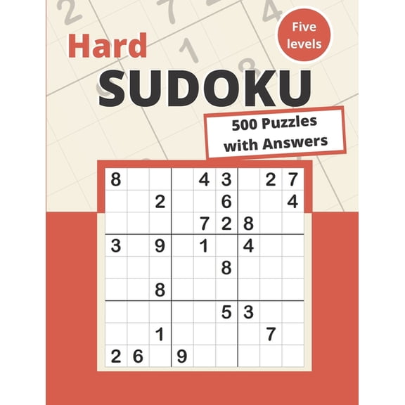Hard Sudoku: 500 Hard Sudoku Puzzles for adults