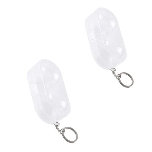 Hard Table Tennis Ball Protector Case For 2 Balls Shatterproof Clear View Compact Size Easy Carry Hook For Keys