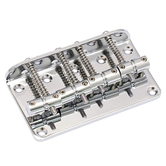 Hard Tail Fixed Bridge Compatible with 4 String or Style Top Load Chrome