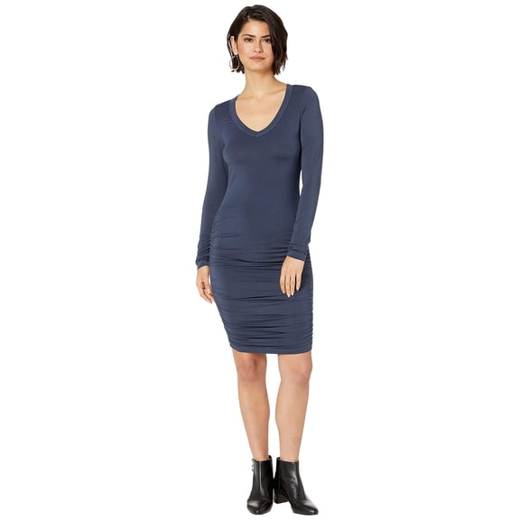 Hard Tail Side Shirred Dress Storm LG