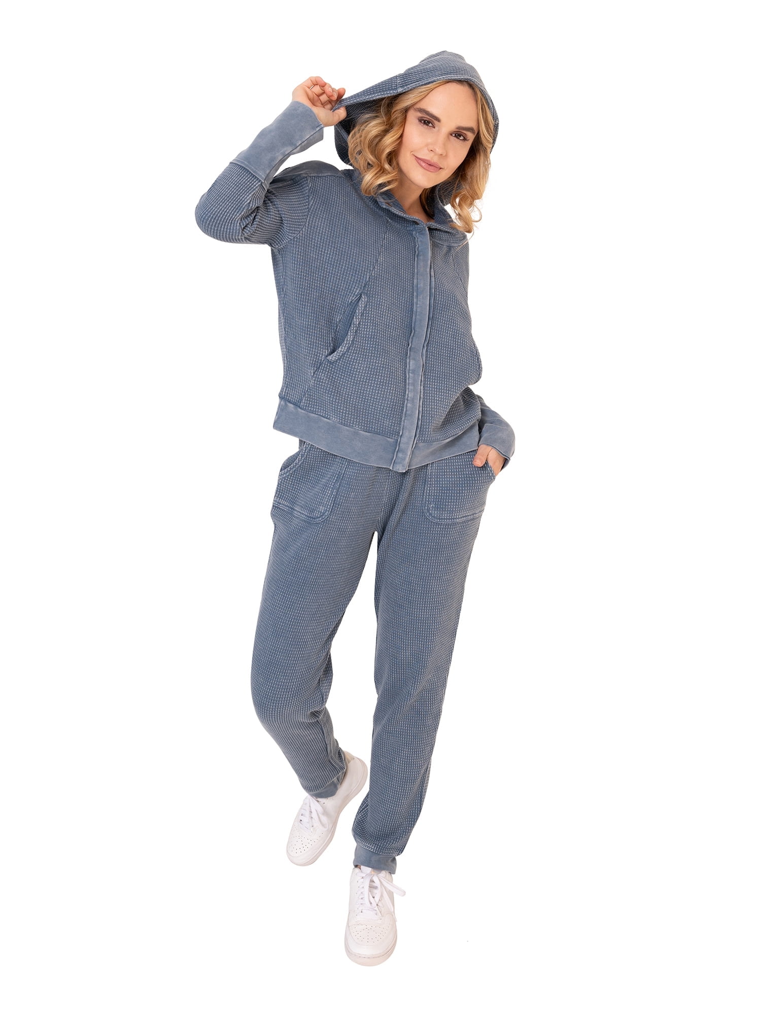 Walmart savings: Hard Tail Women's Thermal Hoodie & Pant Set, Sizes S-3X