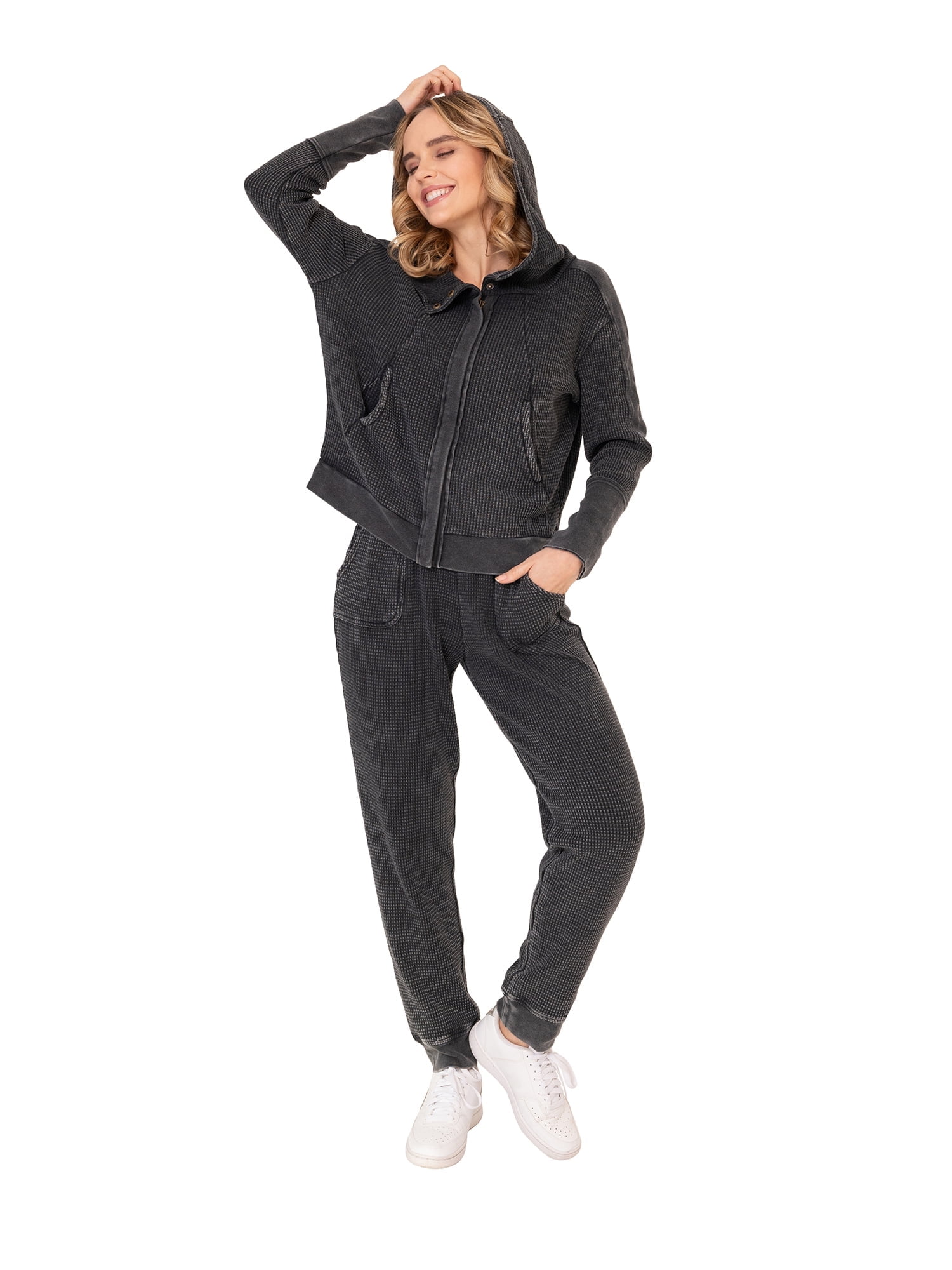 Walmart sales :  Hard Tail Women's Thermal Hoodie & Pant Set, Sizes S-3X