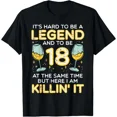 thumbnail image 1 of Hard To Be Legend 18 Years Old Funny 18th Birthday Bday T-Shirt, 1 of 2