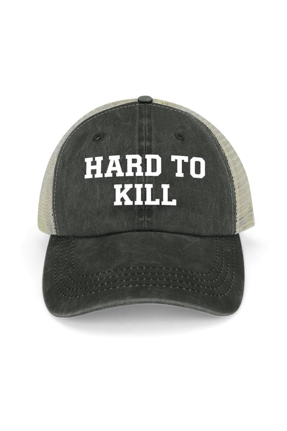 Hard To Kill Black Hat Adjustable Funny Fashion Unisex Baseball Cap for Men Women
