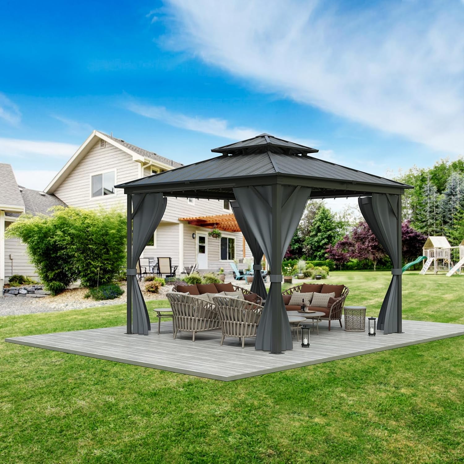Restaurant Patio Gazebo for Sheltered Insect-Free Dining Walmart