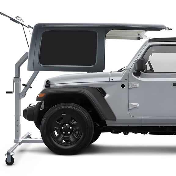 Hard Top Removal Lift for Jeep Wrangler JK JKU JL JLU 2&4 Door Lifted Modles 2007-2025, and for Ford Bronco 4 door 2021-2025, Hard Top Hoist System 56-86 Inches Height Range Easy Assembly