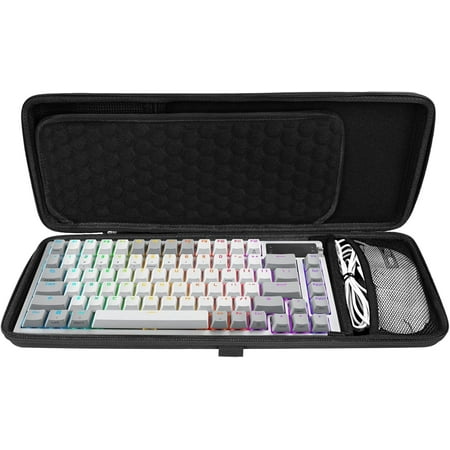 Hard Travel Case for Compact 75% Keyboard and Mouse Case, Computer 84 Key Wireless/Wired Keyboard Carrying Case Protective Storage Box Bag, Compatible with ASUS ROG Azoth 75%