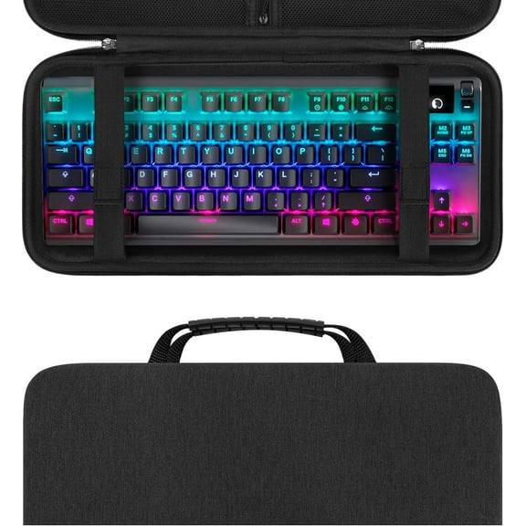 Hard Travel Case Compatible with TKL Tenkeyless Wireless/Wired Keyboard, Computer 87 Keys Keyboard Carrying Case Protective Storage Box Bag