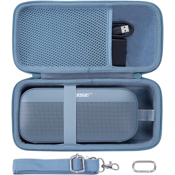 Hard Travel Case Replacement for Bose New SoundLink Flex 2nd Gen/Bose SoundLink Flex Bluetooth Portable Speaker (Stone Blue Case)