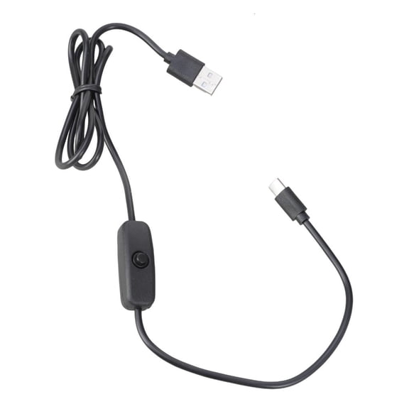 Hard USB Type C Power Cord Flexible Charging Cable 1/2m for Raspberry 4B