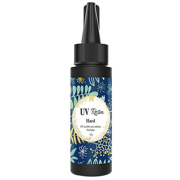 Hard UV Resin Glue Clear Ultraviolet Curing Quick Drying Epoxy Resin UV Glue DIY Jewelry Making Tools, 60G