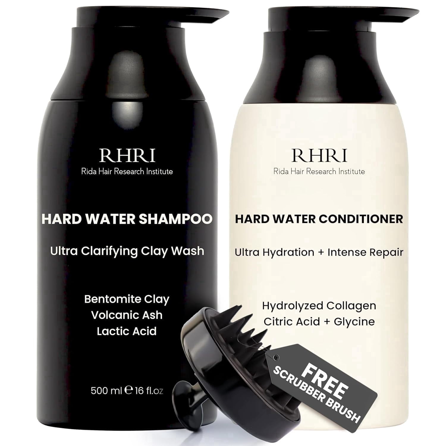 Hard Water Shampoo & Conditioner Set | Hydrating Hair Treatment for Shine & Manageability