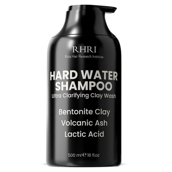 Hard Water Shampoo | Hydrating Hair Treatment for Shine & Manageability | Clarifying Wash with Bentonite Clay, Volcanic Ash, Lactic Acid | Metal Detox Shampoo with Collagen 16 FL oz