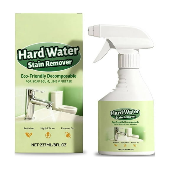 Scum Cleaner 237Ml Hard Water Stain Remover Foaming Bathroom Cleaner For Shower Glass Toilet Tub Sink Effective On Soap Scum And Grime Easy Application