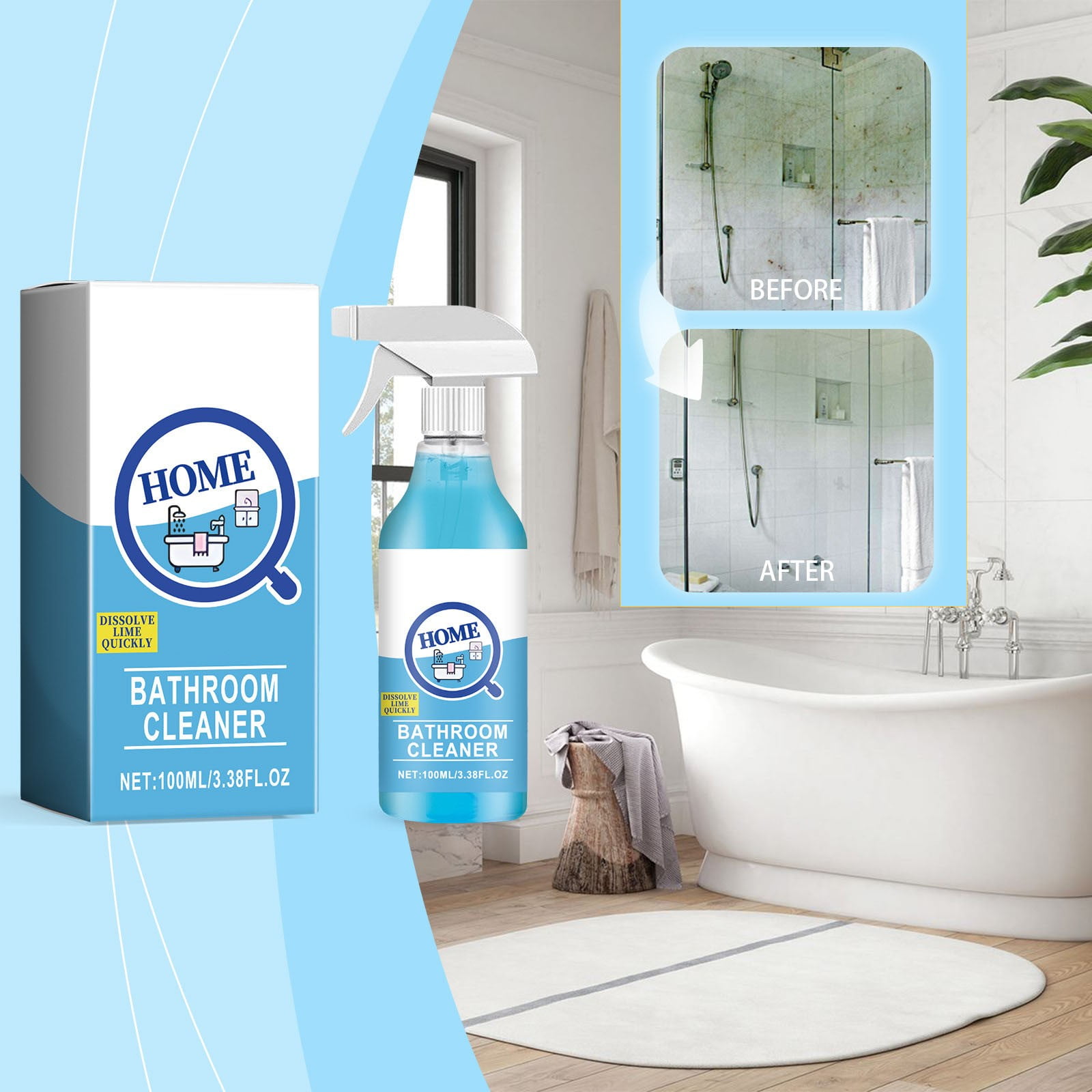 Hard Water Stain Remover, Shower Glass Cleaner, Toilet Bowl Cleaners ...