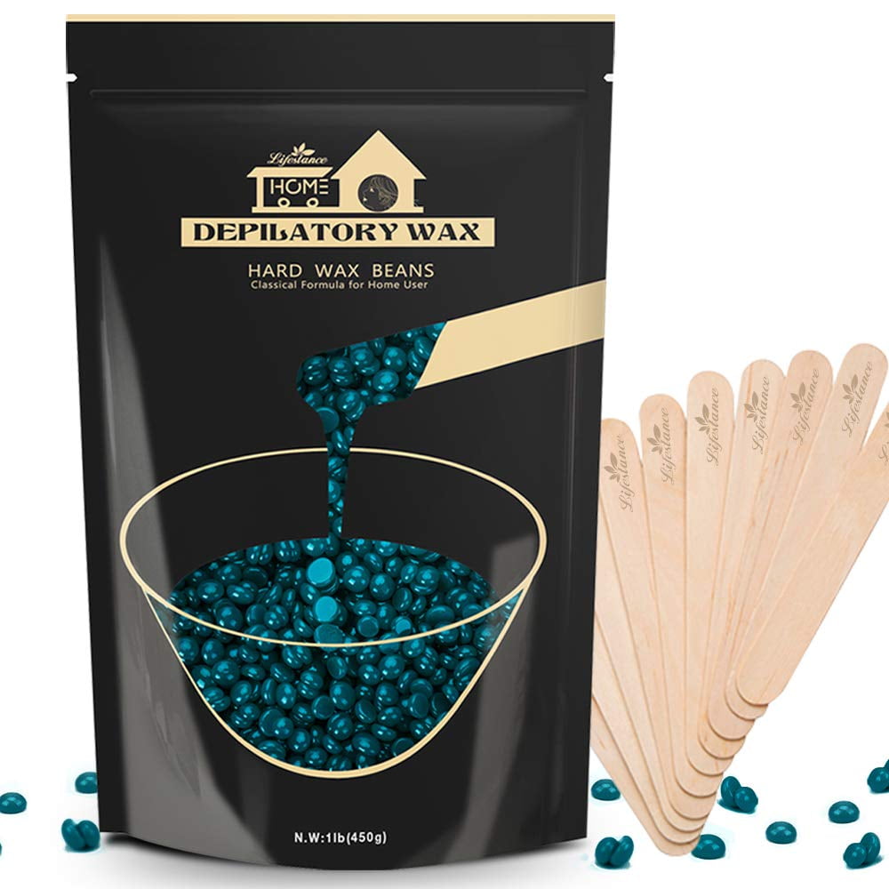 Hard Wax Beads for Hair Removal - 1lb/16oz Wax Beans Kit with 10 Wax  applicator Sticks for for Full Body for Wax Melt Warmer