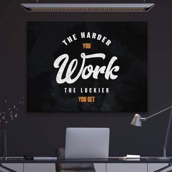 Hard Work Motivational the Harder You Work the Luckier You Get Success Poster