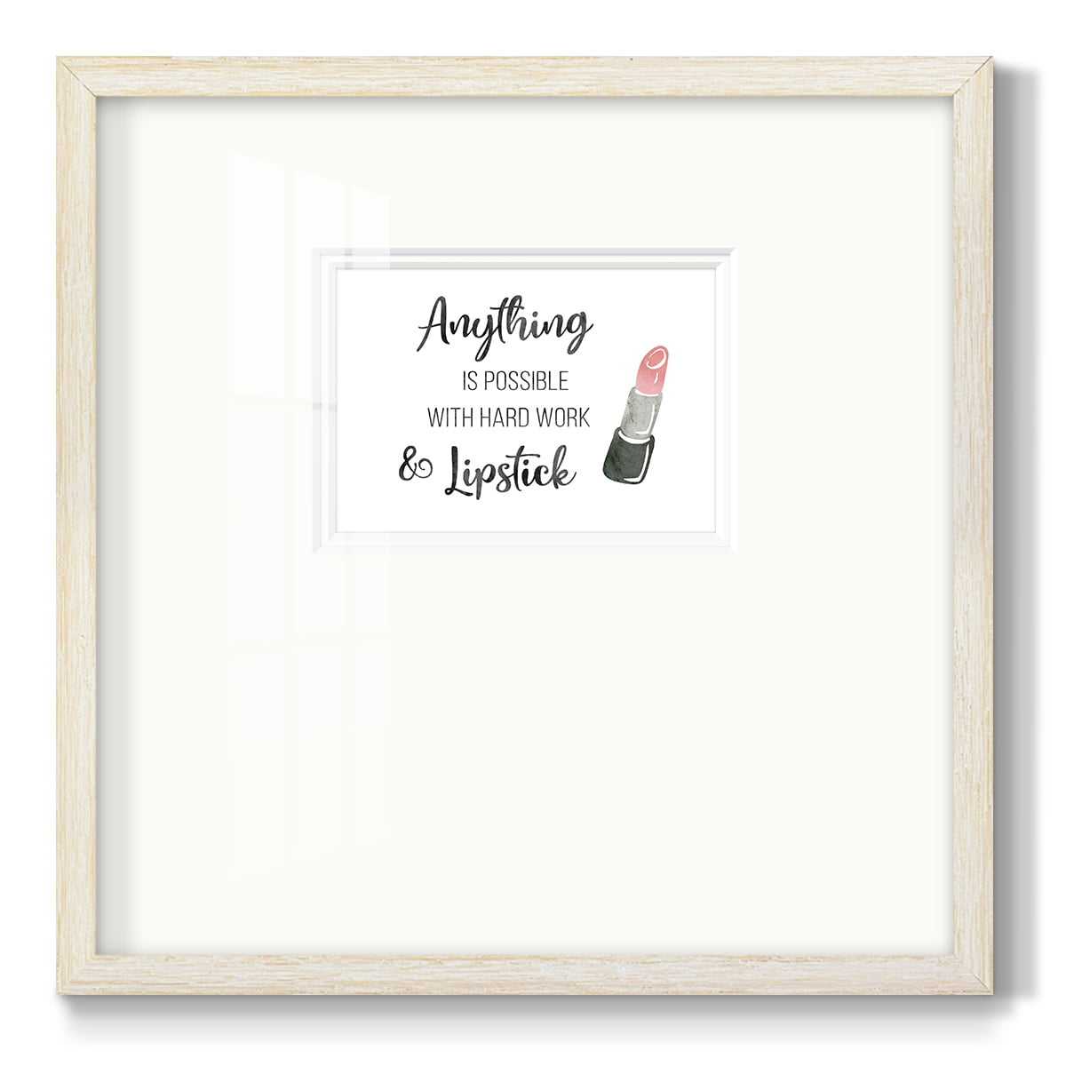 Hard Work and LipstickPremium Framed Print