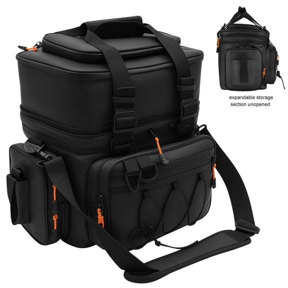 Hard-edged Fishing Tackle Bag, Side Water-Resistant Fishing,  Gear Storage Bag with Waterproof Bottom, Lightweight & Durable for Tackle Box Organizer