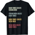 thumbnail image 1 of Hard times Create Strong men. Strong Men Create Good Times T-ShirtMen and women, Black T-shirt, size: Extra large S-4XL, 1 of 4