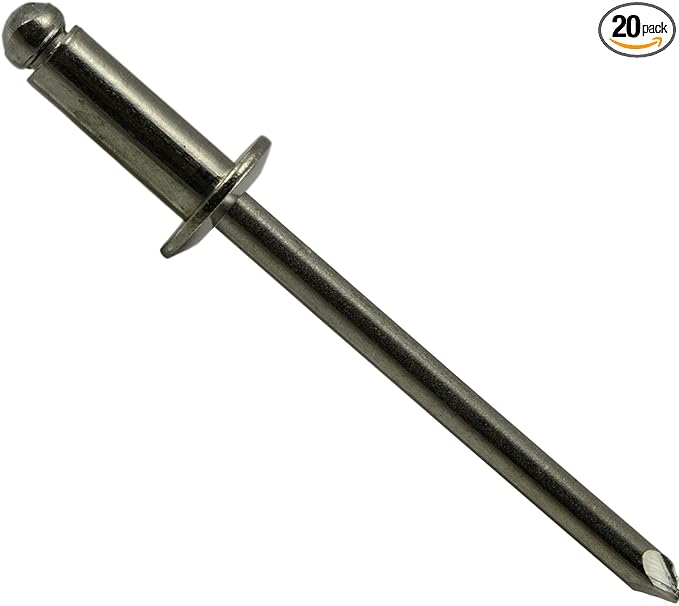 HardtoFind Fastener 014973478346 Pop Rivet, 5/32 x 1/4, Piece20