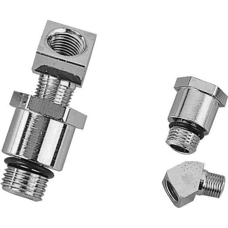 HardDrive 347038 Oil Pressure Gauge Fittings - Chrome