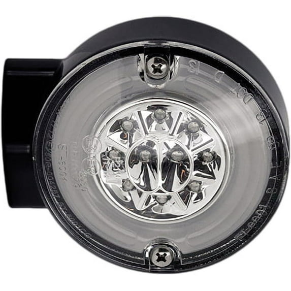 HardDrive Halo LED Rear Turn Signal, Amber LED with Black Housing and Clear Lens - Single Function