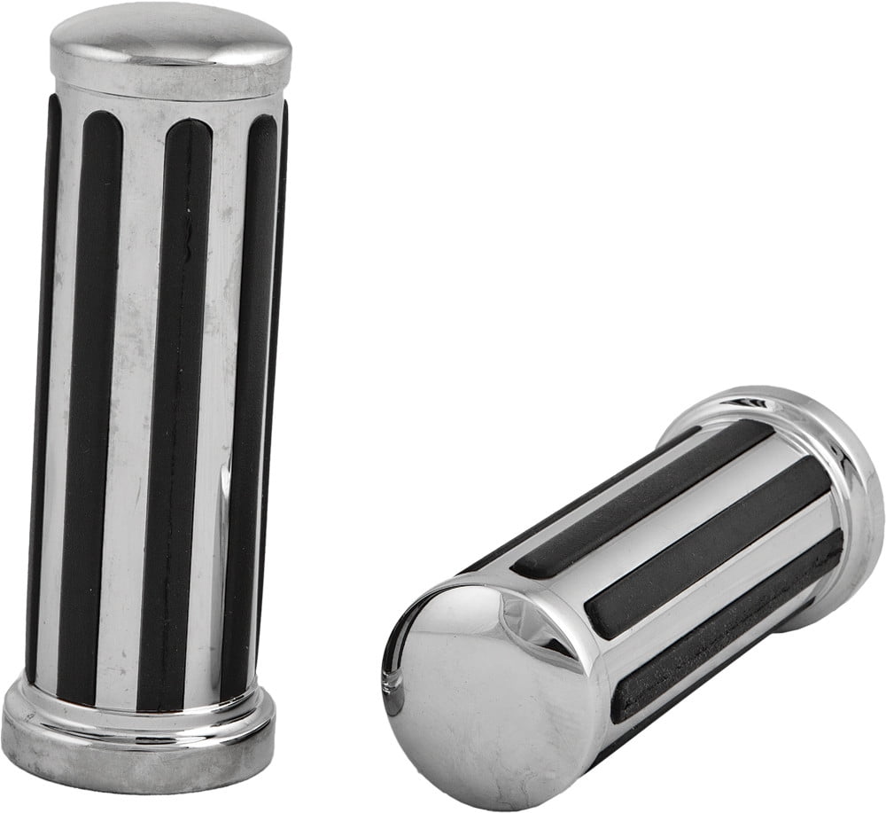 HardDrive Rail Smooth Chrome Custom Handlebar Grips (17-0513)