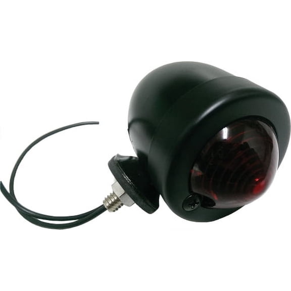 HardDrive Single Filament Bullet Marker Light, Black - Red Lens