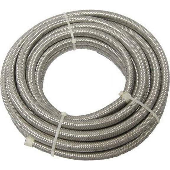 HardDrive Stainless Steel Braided Oil/Fuel Line, 5/16in. - Length 6ft.