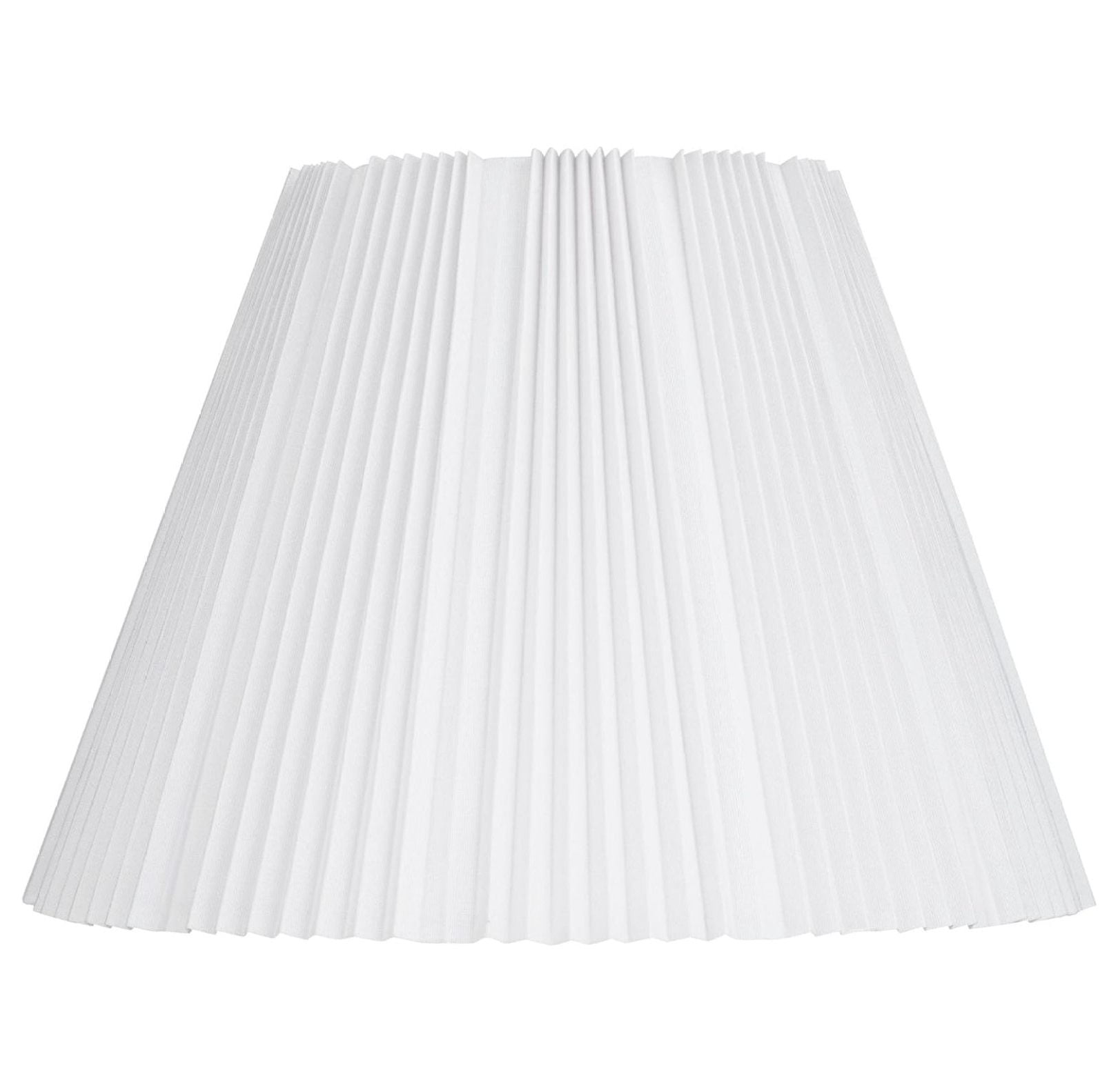 Hardback Knife Pleated Empire Lamp Shade Brussels White Large 9" Top x 17" Bottom x 12.25" Slant x 11.75" High Spider with Replacement Harp and Finial Fitting - DyGTyX