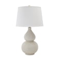 thumbnail image 1 of Hardback Shade Table Lamp with Double Gourd Ceramic Base Cream - Saltoro Sherpi, 1 of 5