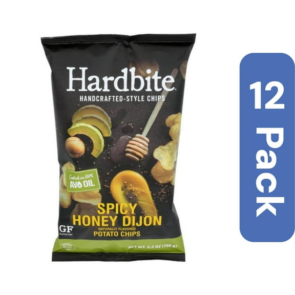 Hardbite Potato Chips Spicy Honey Dijon 5.3 oz (Pack Of 12)